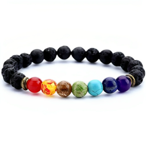 7 Chakra Lava Stone - Natural Multi Stones Bracelet - Image 1