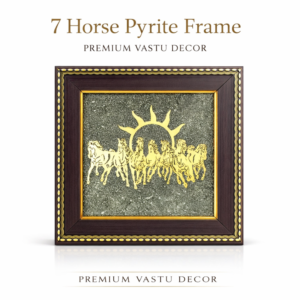 7 Horses on Raw Pyrite Frame - Image 2