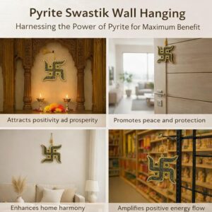 Pyrite Swastik Wall Hanging - Image 8