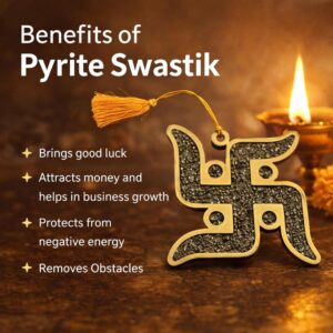 Pyrite Swastik Wall Hanging - Image 6