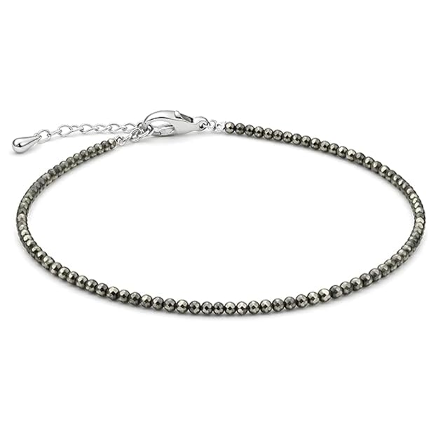 Certified Raw Pyrite Anklet for Women